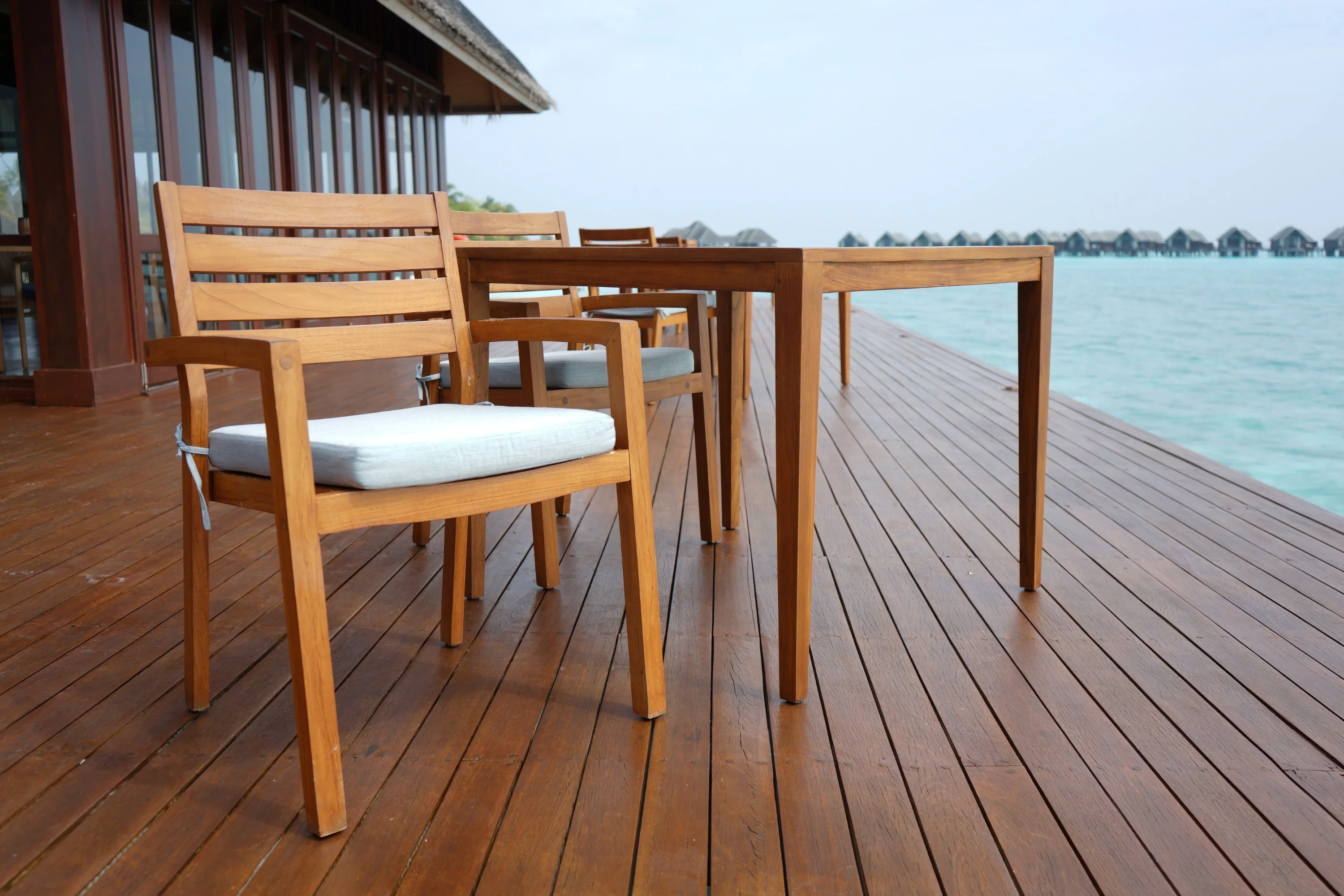 Outdoor restaurant tables and chairs